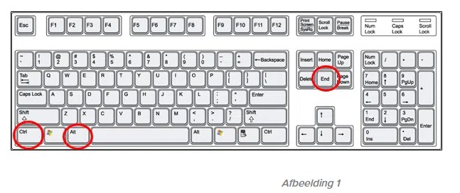 Stap 1 veranderen wachtwoord (ctrl+Alt+End)